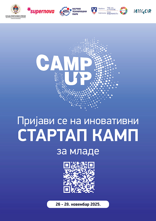 БИЈЕЉИНА, 12. НОВЕМБРА /СРНА/ - У Бијељини ће од 26. до 28. новембра бити одржан стартап камп за младе који спроводи Научно-технолошки парк Републике Српске у сарадњи са градом Бијељина и Одсјеком за локални економски развој и европске интеграције.