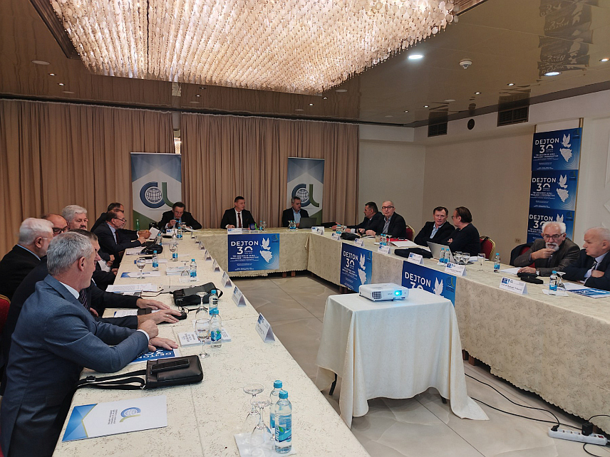 БАЊАЛУКА, 15. НОВЕМБРА /СРНА/ - Научно-стручна конференција "Дејтон 30: Три деценије мира - наслијеђе и перспективе" у Бањалуци.