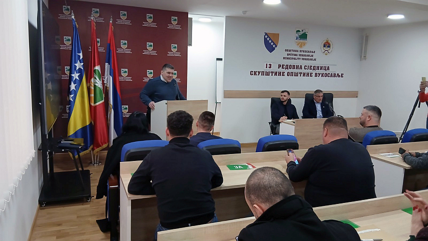 ВУКОСАВЉЕ, 26. ДЕЦЕМБРА /СРНА/ - Обраћање начелника општине Вукосавље Зекеријаха Бахића на сједници Скупштини општине Вукосавље.