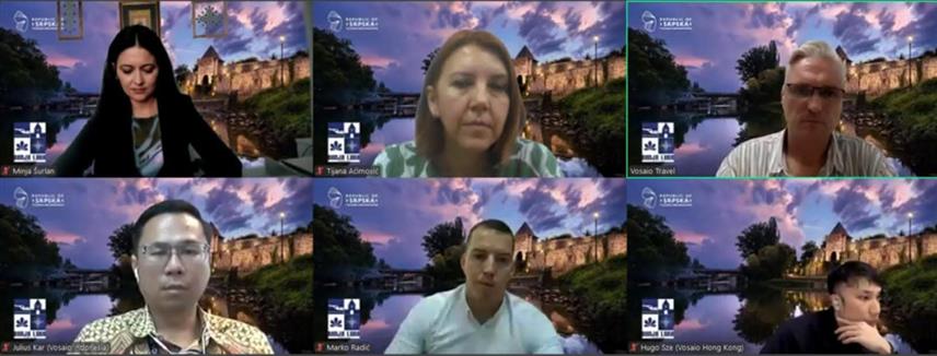 БАЊАЛУКА, 30. ЈУЛА /СРНА/ - Туристичка организација Републике Српске и Туристичка организација града Бањалука одржале су вебинар презентацију љепота Бањалуке о којима се упознало више од 460 туристичких агенција из Азије.