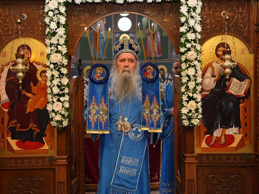 БИЈЕЉИНА, 5. АВГУСТА /СРНА/ - Његово високопреосвештенство митрополит зворничко-тузлански Фотије током бесједе на празник Свете Марије Магдалене у Растуши.