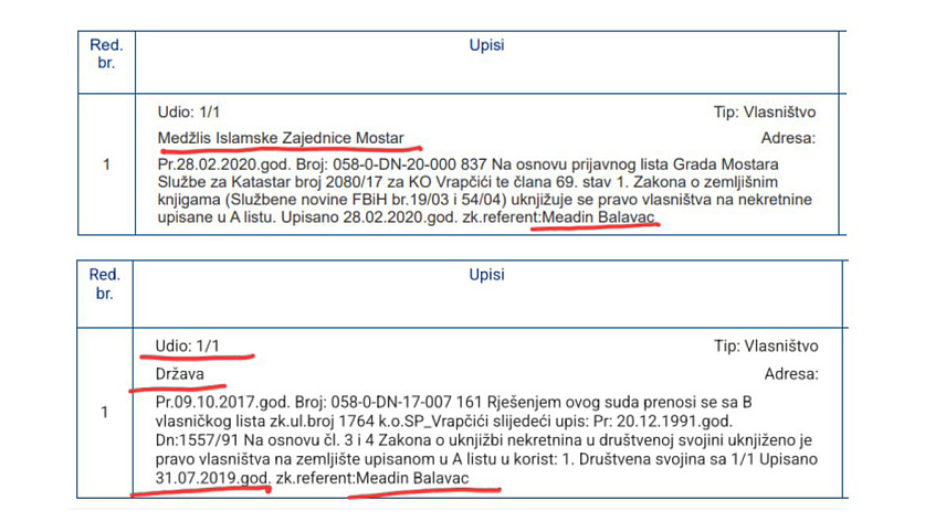БЕОГРАД, 21. ЈАНУАРА /СРНА/ - Директор Канцеларије за јавну и културну дипломатију Арно Гујон објавио је данас документе о упису џамије у мјесту Врапчићи на Исламску заједницу у Мостару и о упису српског православног гробља и капеле на "државу", поручивши да сви морају видјети како изгледа дискриминација Срба у БиХ.