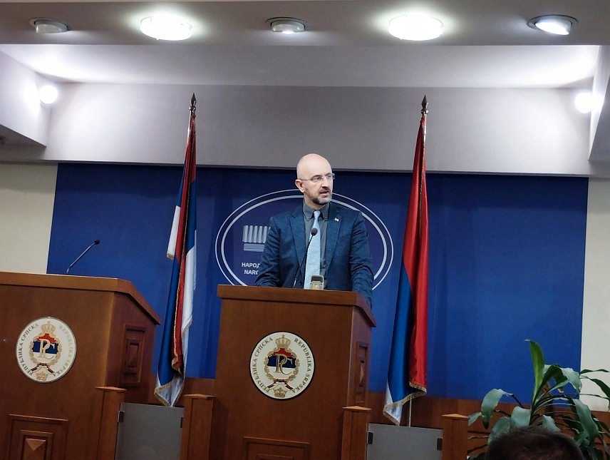 БАЊАЛУКА, 10. ФЕБРУАРА /СРНА/ - Шеф Посланичког клуба СНСД-а Срђан Мазалица.