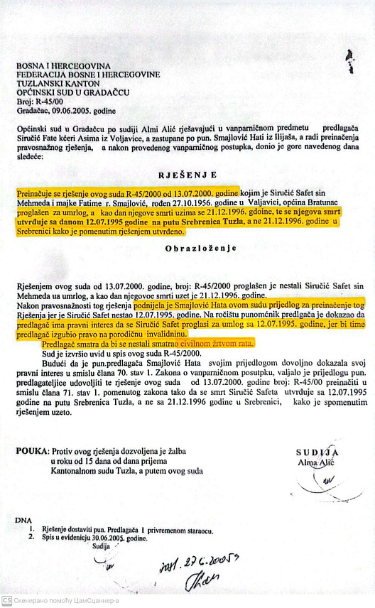 СРЕБРЕНИЦА, 19. ФЕБРУАРА /СРНА/ - Предсједник Организације породица заробљених и погинулих бораца и несталих цивила Сребренице Бранимир Којић изјавио је Срни да је испливао још један доказ о малверзацијама са бројем страдалих муслимана у Сребреници током протеклог рата.	
