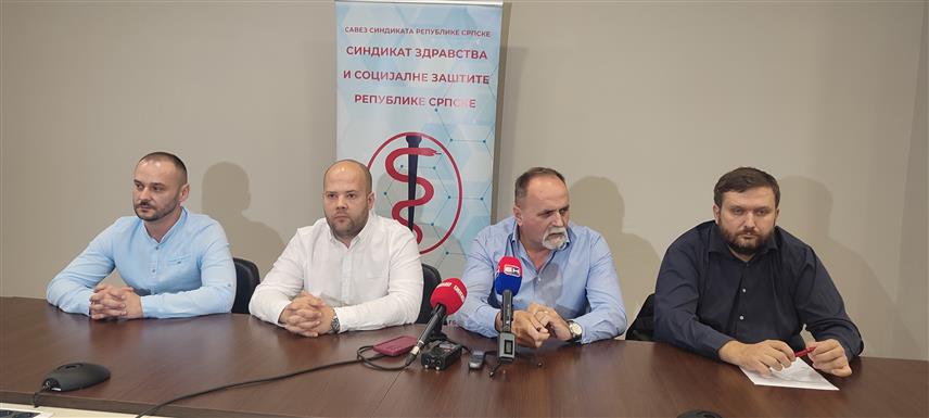 БАЊАЛУКА, 6. ФЕБРУАРА /СРНА/ - Представници четири репрезентативна синдиката из области здравства Српске на данашњем састанку у Бањалуци затражили су од Владе Српске повећање плате здравственим радницима од 20 одсто.