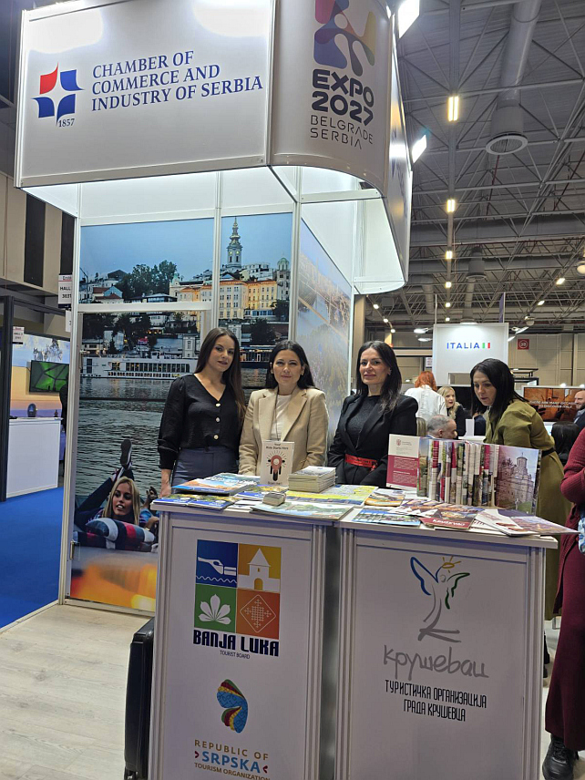 БАЊАЛУКА, 8. ФЕБРУАРА /СРНА/ - Туристичка организација Републике Српске успјешно се представила на сајмовима туризма у Љубљани и Истанбулу, а потенцијални гости из Словеније заинтересовани су за сити брејк дестинације, те за кампове и сеоски туризам.