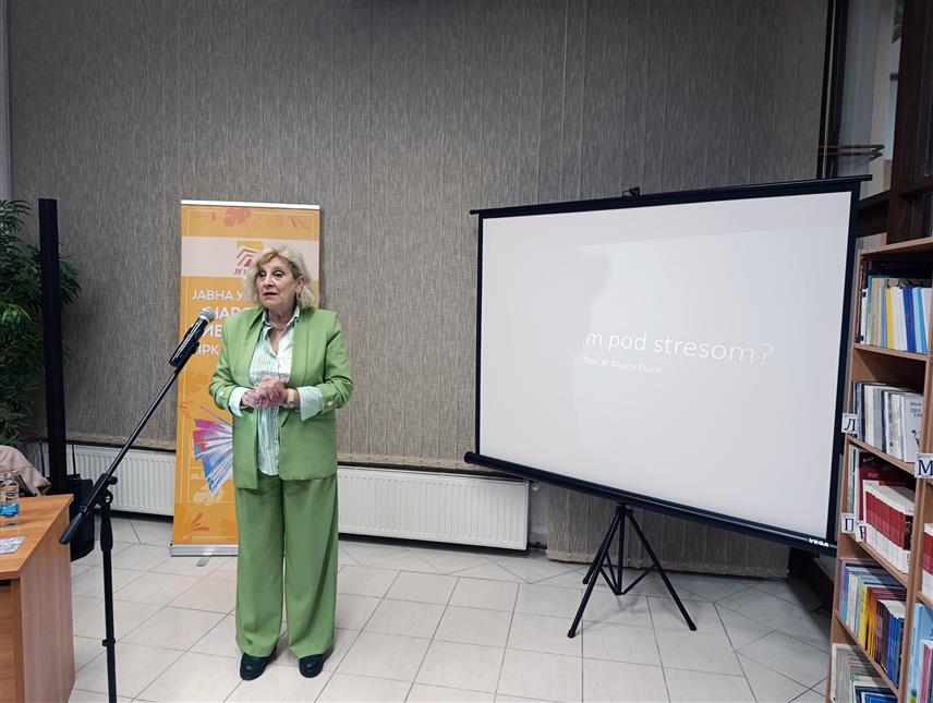 МРКОЊИЋ ГРАД, 5. МАРТА /СРНА/ - Психолог и психотерапеут из Бањалуке Дијана Ђурић одржала је вечерас предавање у Мркоњић Граду о теми стреса.