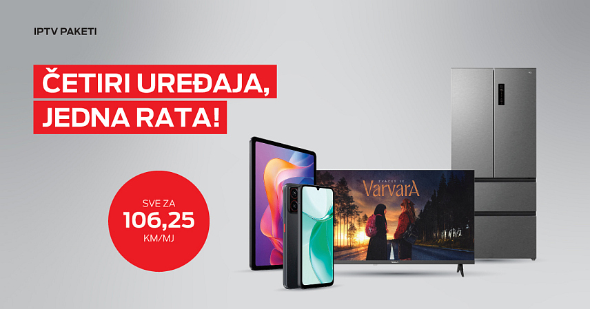 БАЊАЛУКА, 9. МАРТА /СРНА/ - Компанија "М:тел" корисницима интегрисаних пакета нуди погодност куповине више уређаја на рате уз једну обједињену мјесечну рату на једном рачуну, а овог мјесеца издвојили су четири корисна уређаја од 106,25 КМ за мјесец.