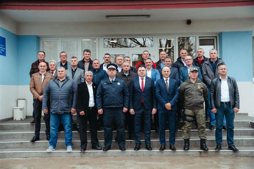 БАЊАЛУКА, 1. АПРИЛА /СРНА/ - Министар унутрашњих послова Републике Српске Жељко Будимир на пријему у Бањалуци за пензионисане припаднике МУП-а поводом 4. априла - Дана полиције Српске.