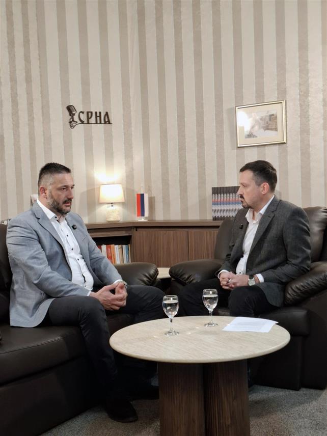 БАЊАЛУКА, 24. АПРИЛА /СРНА/ - Предсједник Скупштине града Бањалука Љубо Нинковић током гостовања у подкасту СРНЕ.