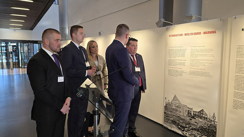 СТРАЗБУР, 27. АПРИЛА /СРНА/ - Изложба "Концентрациони логор Јасеновац: Сјећање и насљеђе" отворена је вечерас у Стразбуру и то је први пут да се у Европском парламенту говори о НДХ и злочинима усташа, изјавио је предсједник Народне скупштине Републике Српске Ненад Стевандић.