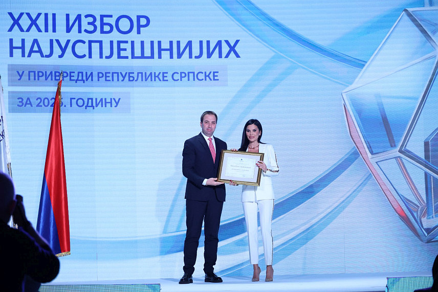 БАЊАЛУКА, 3. АПРИЛА /СРНА/ - Избор најуспјешнијих у привреди Српске - додјела награда. /фото: Борислав Здриња/