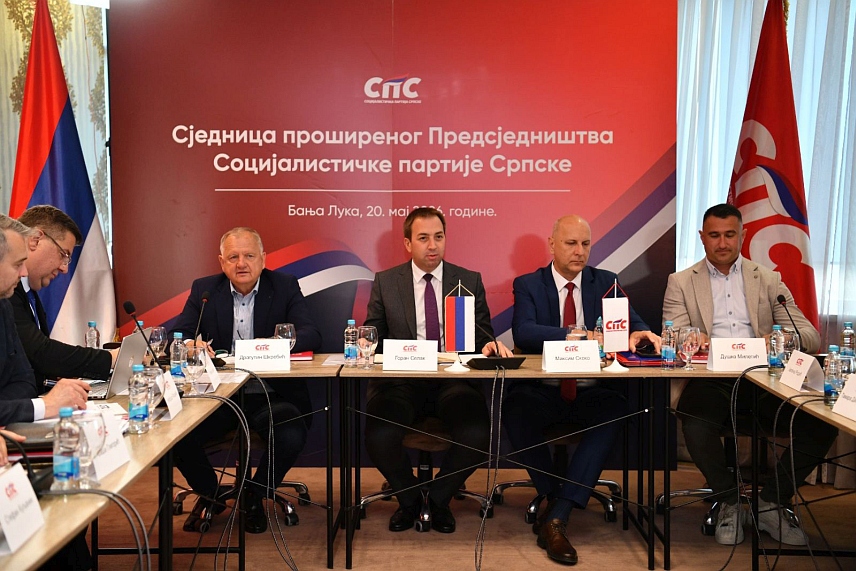 БАЊАЛУКА, 20. МАЈА /СРНА/ - Сједница проширеног Предсједништва Социјалистичке партије Републике Српске у Бањалуци.