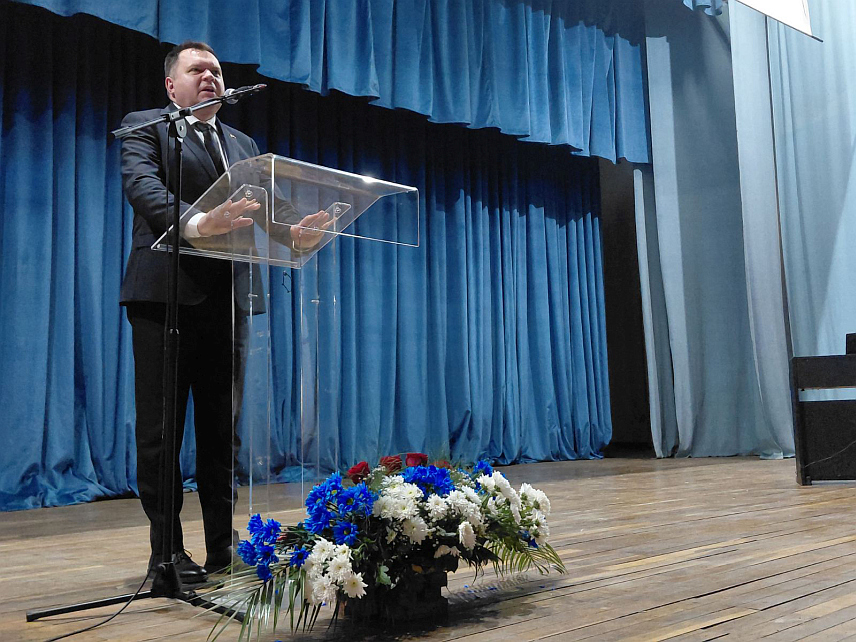 ВЛАСЕНИЦА, 21. СЕПТЕМБРА /СРНА/ - Министар унутрашњих послова Републике Српске Жељко Будимир у обраћању присутнима на на обиљежавању Дана општине Власеница.