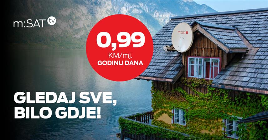 БАЊАЛУКА, 9. СЕПТЕМБРА /СРНА/ - Компанија "М:тел" у понуди има услугу "м:САТ" уз претплату од 0,99 КМ за 12 мјесеци, као и три модела телевизора на рате.