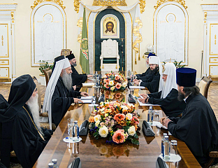 PATRIARCH PORFIRIJE MET WITH PATRIARCH KIRILL IN MOSCOW