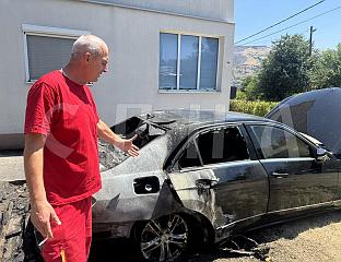 CAR BURNED IN THE COURTYARD OF THE ČVORO FAMILY HOUSE