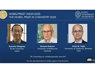 КИТАГАВА, РОБСОН И ЈАГИ ДИЈЕЛЕ НОБЕЛОВУ НАГРАДУ ЗА ХЕМИЈУ