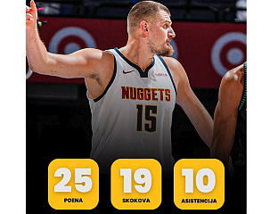 НОВИ ЈОКИЋЕВ ТРИПЛ-ДАБЛ У ПОБЈЕДИ "ДЕНВЕРА" НАД "МИНЕСОТОМ"