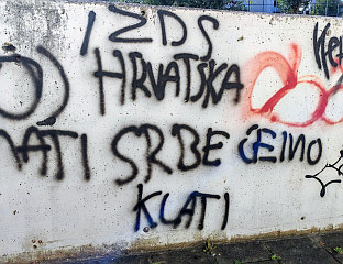 КОД ШКОЛЕ У ЗАДРУ ГРАФИТИ КОЈИ ПОЗИВАЈУ НА КЛАЊЕ СРБА