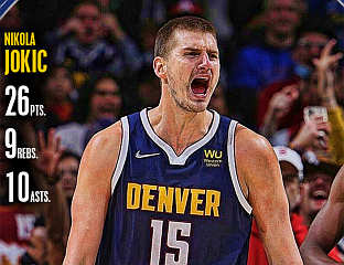 ЈЕДАН СКОК НЕДОСТАЈАО ЈОКИЋУ ЗА ТРИПЛ ДАБЛ