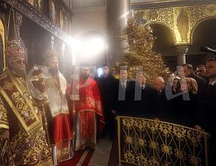 ЗВАНИЧНИЦИ СРПСКЕ НА СВЕТОЈ АРХИЈЕРЕЈСКОЈ ЛИТУРГИЈИ У ХРАМУ ХРИСТА СПАСИТЕЉА