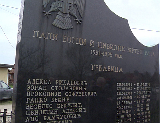 У ГРБАВИЦИ У НЕДЈЕЉУ ПАРАСTОС ПОВОДОМ 33 ГОДИНЕ ОД МАСАКРА НАД 13 БОРАЦА ВРС