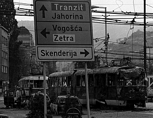 MUSLIM FORCES BLOCKED BARRACKS IN SARAJEVO 34 YEARS AGO