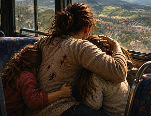SHE SHIELDED HER DAUGHTERS WITH HER BODY; OUT OF FEAR, SHE DID NOT EVEN FEEL THAT HER BACK WAS FULL OF SHRAPNEL