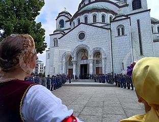 HOLY BELT OF THE MOTHER OF GOD CEREMONIALLY FAREWELLED FROM VRAČAR CATHEDRAL CHURCH