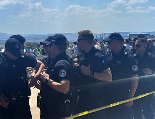 SO-CALLED KOSOVO POLICE DETAIN DOZENS OF PEOPLE AT GAZIMESTAN