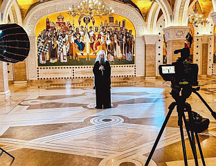FOOTAGE WITH THE PATRIARCH FILMED AT CHURCH IN VRAČAR FOR SERIES ON SAINT SAVA