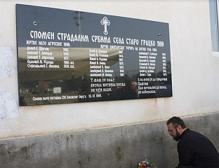 MEMORIAL SERVICE FOR SERB HARVESTERS IN STARO GRACKO MARKS 27TH ANNIVERSARY OF THEIR BRUTAL KILLING