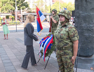 WREATHS LAID AT MONUMENT TO PATRIOTS HANGED 85 YEARS AGO