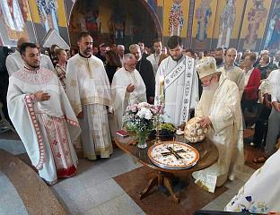 CHURCH'S PATRON SAINT'S DAY CELEBRATED, METROPOLITAN OFFICIATED, LARGE NUMBER OF WORSHIPPERS ATTENDED