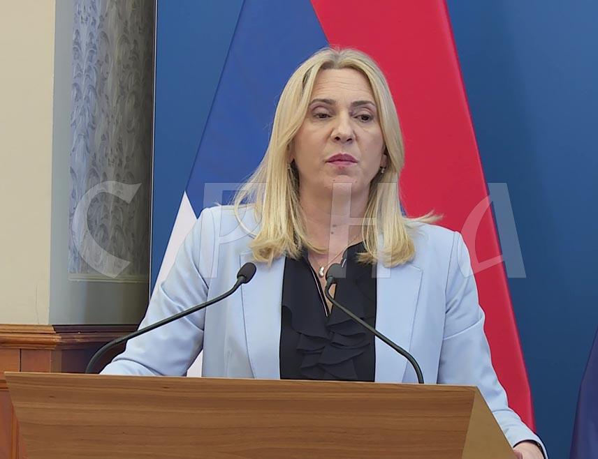 BANJA LUKA, APRIL 17 /SRNA/ - Serb Member and Chairwoman of the BiH Presidency Željka Cvijanović says that the Minister of Foreign Affairs in the Council of Ministers Elmedin Konaković violated all international procedures by asking lobbyists to "defend BiH", which is an approach that divided the diplomatic-consular network.