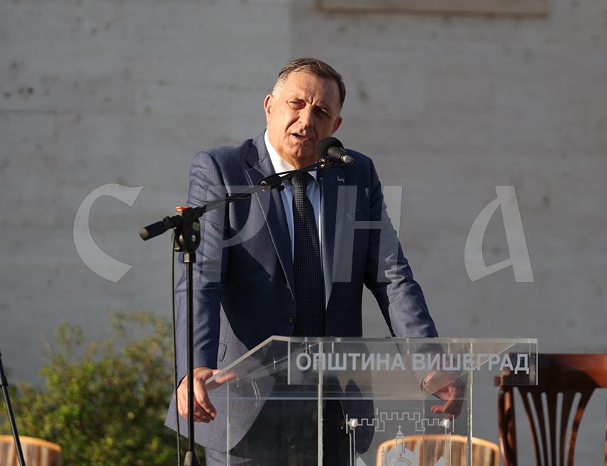 VIŠEGRAD, JUNE 7 /SRNA/ - Republika Srpska President Milorad Dodik emphasized today that the All-Serbian Assembly held a year ago has historic significance, as much has been achieved since it was declared that the Serbian people on both sides of the Drina River are one united nation.