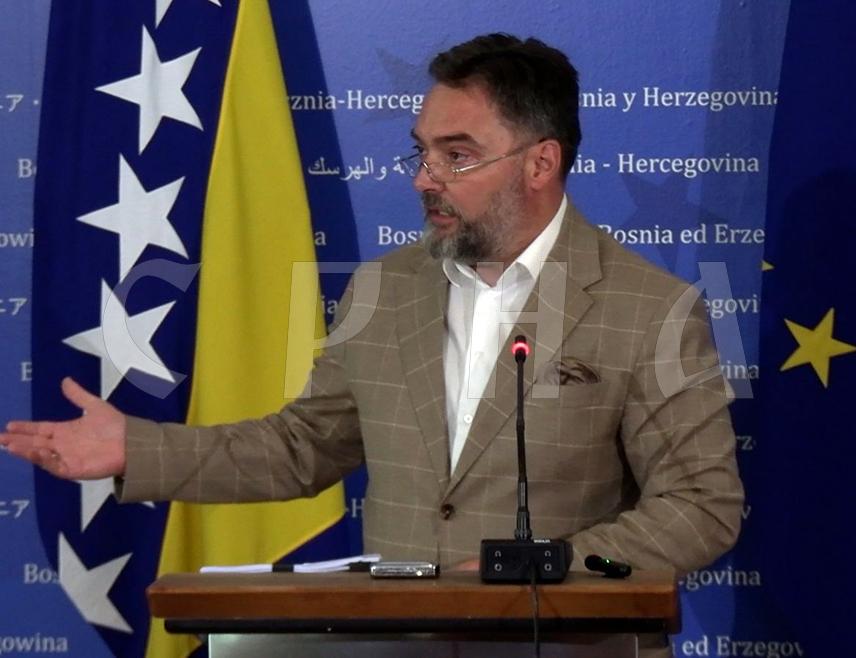 SARAJEVO, JULY 8 /SRNA/ - Council of Ministers Deputy Chair Staša Košarac states the working team and entity structures are working on the draft Reform Agenda and that he believes the document will be submitted to Brussels, emphasizing that no European path for BiH without coordination mechanism.