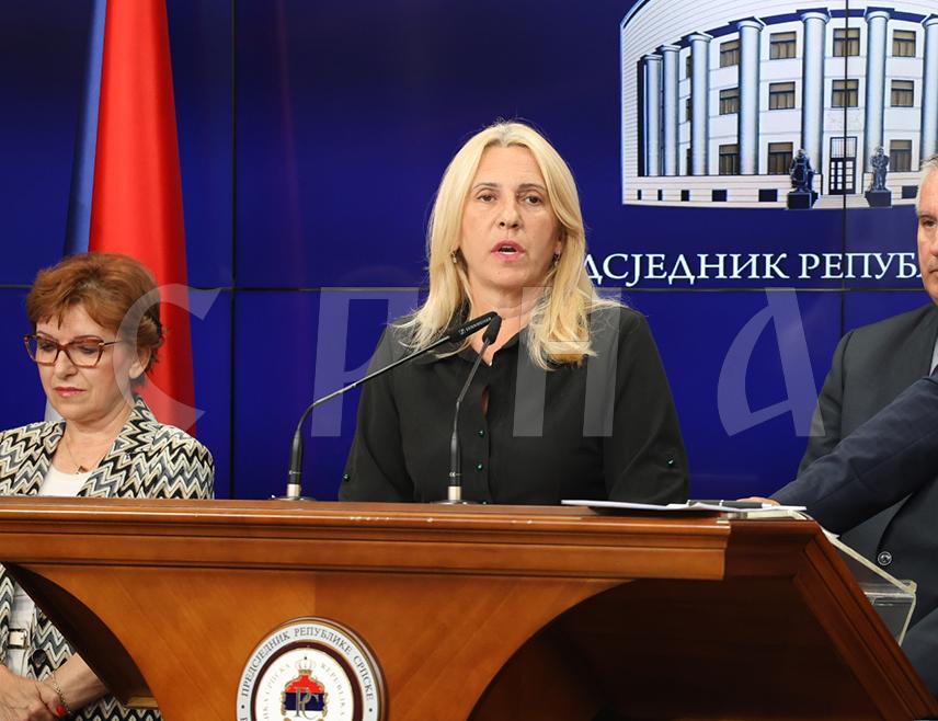 BANJA LUKA, JULY 17 /SRNA/ – The Serb member of the BiH Presidency, Željka Cvijanović, stated today in Banja Luka that Christian Schmidt has once again interfered in the institutional functioning of BiH by imposing decisions - thereby undermining democracy, the BiH Constitution, and the Dayton Peace Agreement.