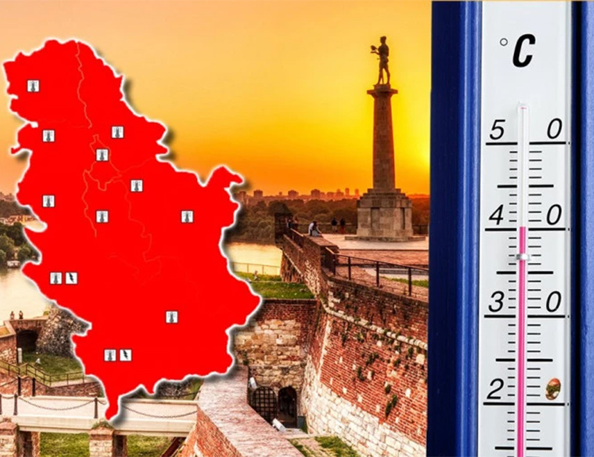 БЕОГРАД, 21. ЈУЛА /СРНА/ - Црвени метеоаларм на снази је на цијелој територији Србије, објавио је Републички хидрометеоролошки завод.