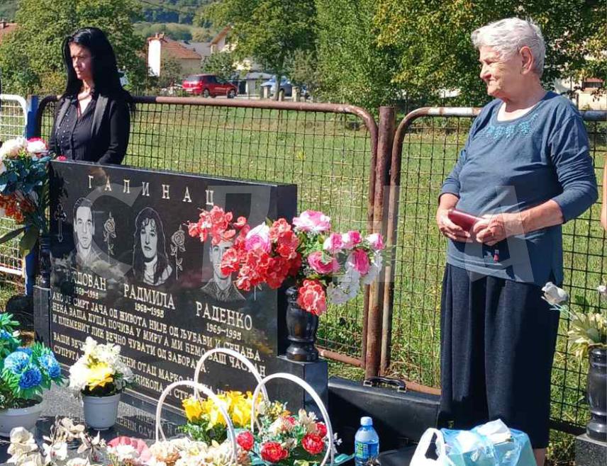 EAST SARAJEVO, September 9 /SRNA/ - It is terrible when you raise three children and lose them within 15 days, said Mirjana Galinac, the mother of the first civilian victims of NATO aggression, Radenko and Radmila Galinac.