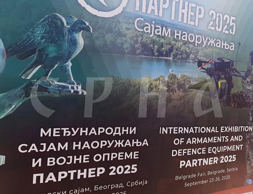 БЕОГРАД, 23. СЕПТЕМБРА /СРНА/ - У Београду је данас отворен Међународни сајам наоружања и војне опреме "Партнер 2025" на којем домаћи и страни излагачи, међу којима и водеће компаније намјенске индустрије из Србије и Републике Српске, представљају најсавременије наоружање и опрему.