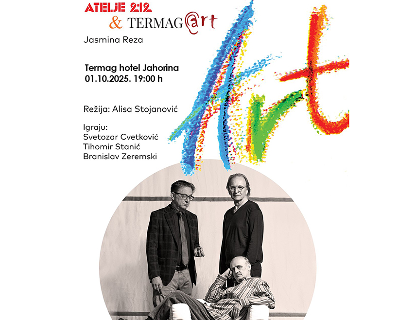 ЈАХОРИНА, 2. ОКТОБРА /СРНА/ - Глумац београдског позоришта "Атеље 212" Тихомир Станић изразио је задовољство позитивном реакцијом публике која је у препуној конгресној дворани хотела "Термаг" на Јахорини уживала у представи "Арт", коју је извео са колегама Светозаром Цветковићем и Браниславом Зеремски.