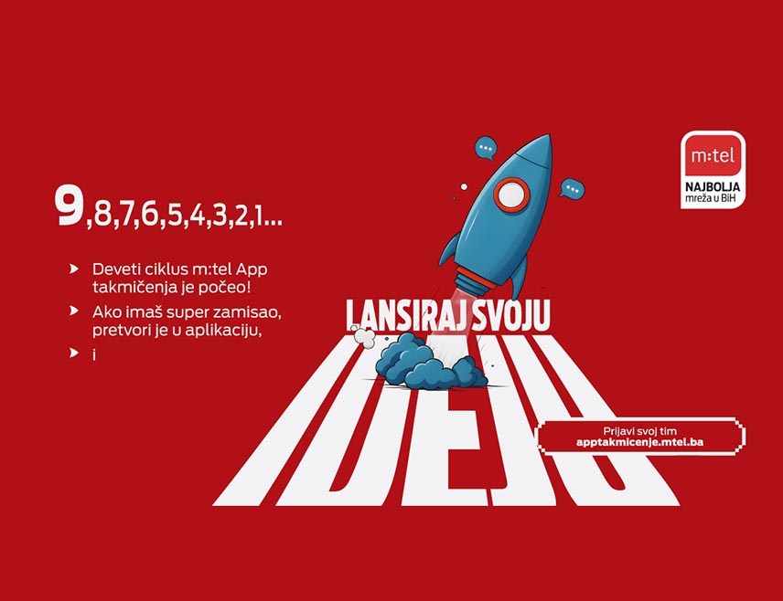 БАЊАЛУКА, 14. ОКТОБРА /СРНА/ - Компанија "М:тел" позвала је средњошколце из БиХ да до 26. новембра пријаве своју идеју, а до 30. јануара готову мобилну апликацију у оквиру "Ап такмичења", на којем могу освојити вриједне награде.
