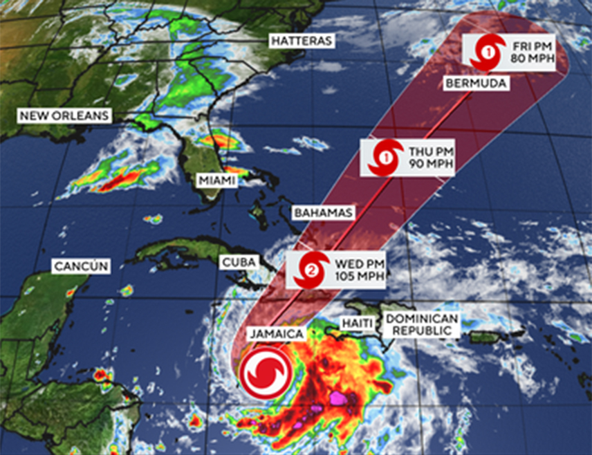 ВАШИНГТОН, 27. ОКТОБРА /СРНА-Ројтерс/ - Ураган "Мелиса" ојачао је до олује пете категорије и очекују се разарајући вјетрови, снажније олује и катастрофалне поплаве на Јамајци током дана и наредне ноћи, саопштено је из Америчког националног центра за урагане.