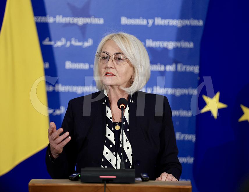 САРАЈЕВО, 30. ОКТОБРА /СРНА/ - Предсједавајућа Савјета министара Борјана Кришто изјавила је данас у Сарајеву да је, према садашњим овлаштењима и законима, формирање канцеларије главног преговарача БиХ са ЕУ, односно именовање главног преговарача и његових замјеника, ствар извршне власти, односно Савјета министара.