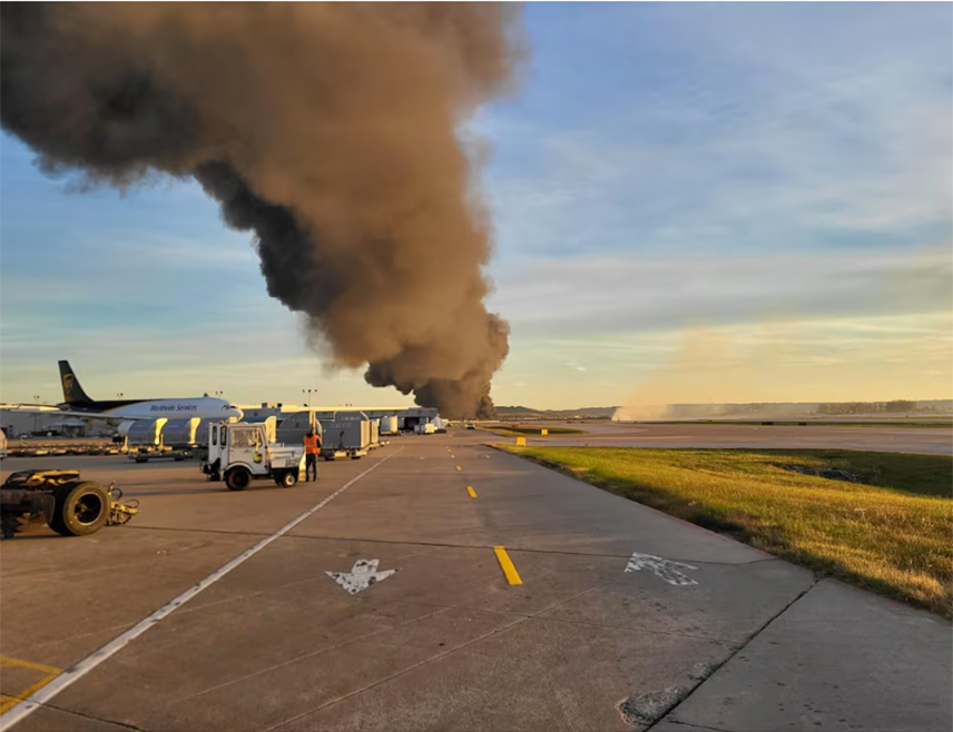 ЛУИВИЛ, 5. НОВЕМБРА /СРНА/ - Најмање седморо људи погинуло је када се срушио теретни авион компаније "УПС" након полијетања са Међународног аеродрома "Луивил" у Кентакију, саопштено је из америчке Федералне управе за авио-саобраћај.