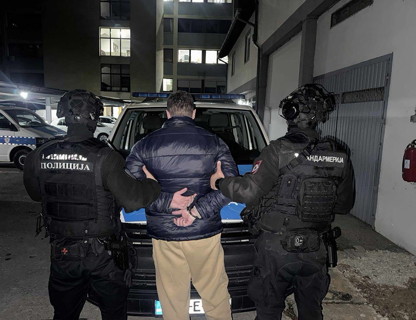 BANJA LUKA, NOVEMBER 7 /SRNA/ - Members of the Administration for Organized and Serious Crime of the Ministry of Interior /MoI/ of Republika Srpska, in cooperation with the Zvornik Police Administration and the Gendarmerie, today arrested a person in the Zvornik area identified by the initials D.D.