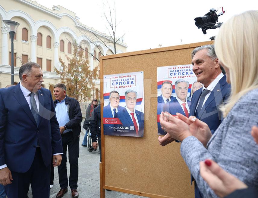 БАЊАЛУКА, 8. НОВЕМБРА /СРНА/ - Кандидат СНСД-а за предсједника Републике Српске Синиша Каран поручио је да пријевремени избори за предсједника Републике нису избори за власт, већ за слободну Републику Српску и слободне грађане који сами одлучују ко ће их представљати.