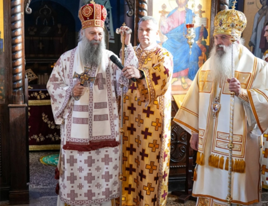 БЕОГРАД, 16. НОВЕМБРА /СРНА/ - Његова светост патријарх српски Порфирије данас је на првом великом литургијском окупљању свих полазника Призренске љетње духовне школе у Храму Светог Саве у Београду истакао да Косово и Метохија није прошлост јер тамо гдје је Црква постоји и вјечно сада.